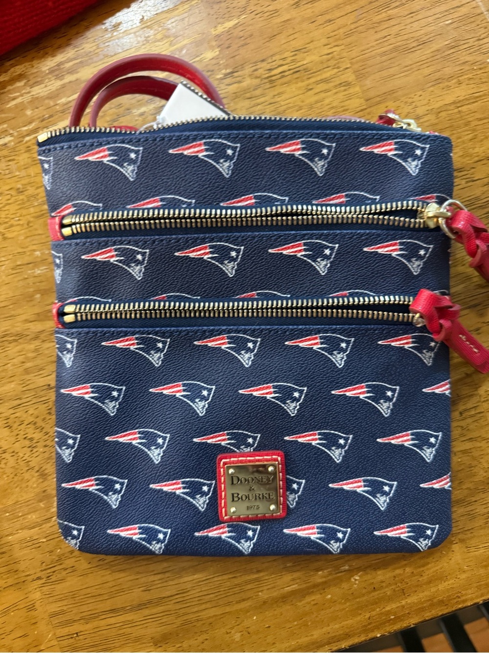 Women's Dooney & Bourke New England Patriots Team Color Triple-Zip Crossbody